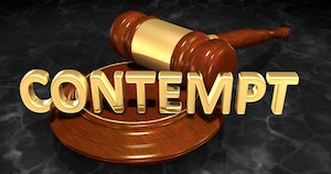 Contempt Law Concept